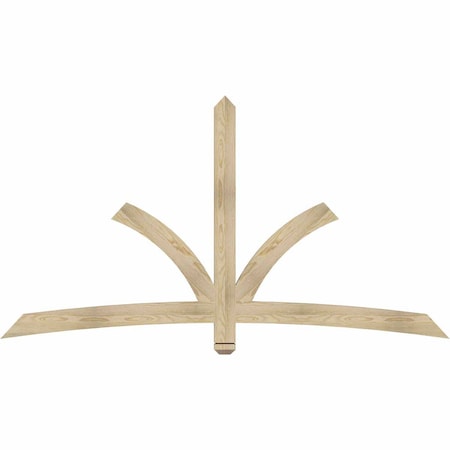 Ekena Millwork Davenport Rough Sawn Timber Gable Bracket, Douglas Fir, 84"W x 45"H x 2"D x 4"F, 13/12 Pitch GBW084X45X0204DAV00RDF